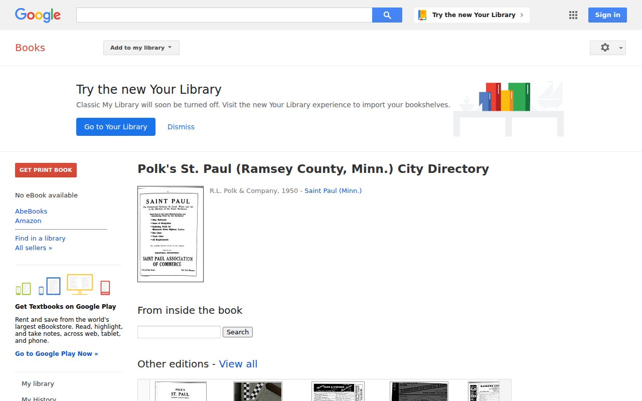 White Bear Lake previous residents Polk city directory source page